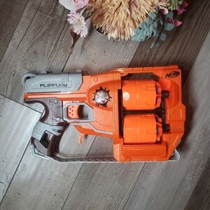 NERF Zombie Strike 12 Dart Flipfury Blaster Gun from Hasbro Double Barrel